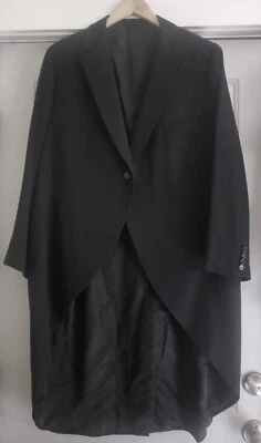 1967 J. Press Black Cotton Tuxedo w/Tails - Dean Erwin N. Griswold Harvard Law - Image 1 of 4
