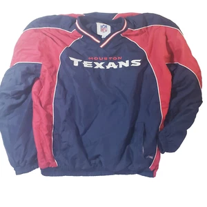 NFL Reebok On Field Team Apparel Houston Texans V-Neck Pullover Jacket Size L - Picture 1 of 12