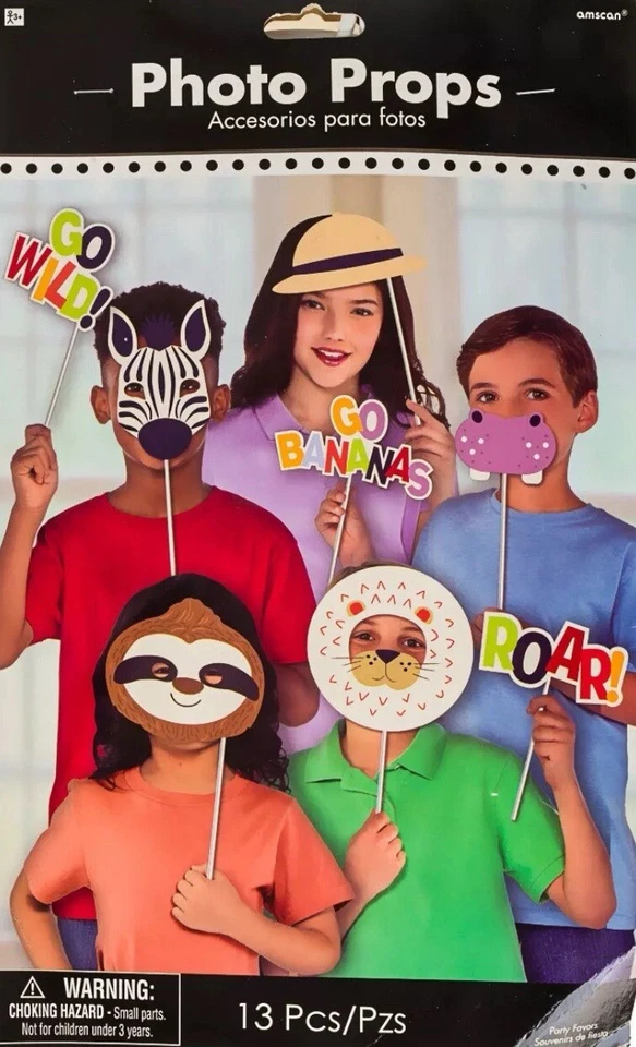 Accesorios para fotos de fiesta surtidos de selva 13 quilates Foto 1 de 1