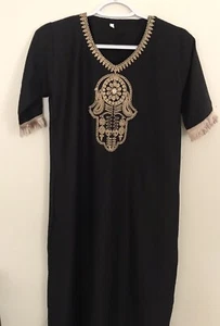 Moroccan Girl Black Party Holiday Dress Size 7-8 - Picture 1 of 7