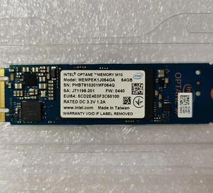Memory Intel OPTANE M10 64 GB MEMPEK1J064GA M.2 2280 PCIe 3.0 3D XPoint Géneros - Imagen 1 de 5