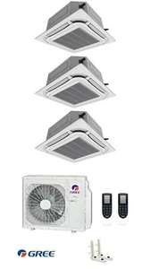 GREE MultiSplit 3 Räum Deckenkassetten 3x3,5kW Klimaanlage R32 Aggregat 7,1 kW - Bild 1 von 5