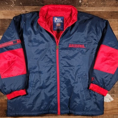 Vintage Pro Player Arizona Wildcats Jacket Mens XXL Blue 90s Puffer University - Image 1 of 4