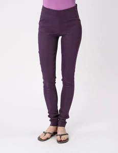 Sarah Pacini Sofie Purple stretch linen pant size small - Picture 1 of 7