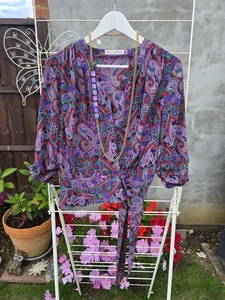 Oscar De La Renta Vintage 1980s Paisley Blouse small/medium - Picture 1 of 9