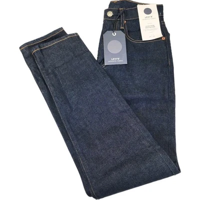 Levi's Selvedge Blue Jeans Japanese Fabric High Rise Boyfriend Size 24/30 Big E - Image 1 of 4