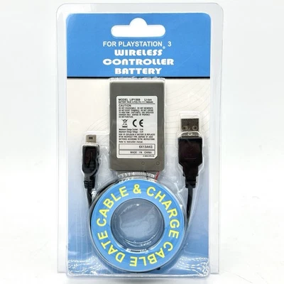 Mando Sony PlayStation 3 Ps3 1800mAh Batería de repuesto + Cable de carga Foto 1 de 3