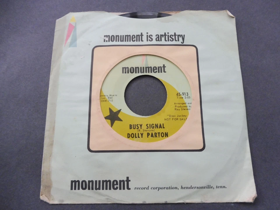 Dolly Parton – Busy Signal 1966 USA 45 MONUMENT DJ/PROMO NORTHERN SOUL - Image 1 of 3