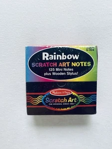 Melissa Doug Scratch Art Rainbow Mini Notes Ct Used - Picture 1 of 2