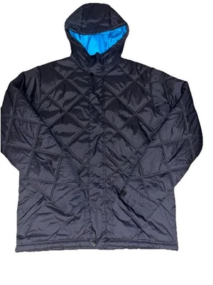Chaqueta Burton MB Tinder para hombre L negra acolchada con capucha abrigo aislante forro azul Foto 1 de 4