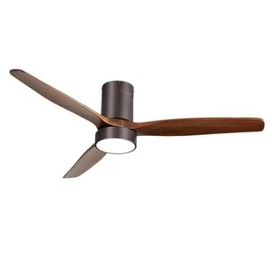 Ceiling Fan 52'' Low Profile Ceiling Fan with Lights Remote Control Wood - Picture 1 of 7