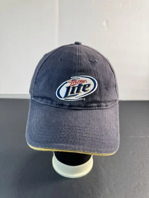 Gorra de béisbol vintage Miller Lite cerveza bordada azul amarillo sombrero ajustable Foto 1 de 4