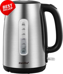 Stainless Steel Electric Kettle 1.7L 1500W Fast Boil LED Light Auto Shut-Off - Picture 1 of 8
