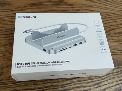 Minisopuru iExpandMate Mini218B PRO Mac Mini M4 Dock & Stand New From Japan - Image 1 of 4