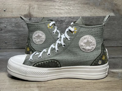 Tênis CONVERSE ALL STAR Outono Bordado Plataforma Elevatória Feminino 10 Chuck Taylor - Imagem 1 de 4