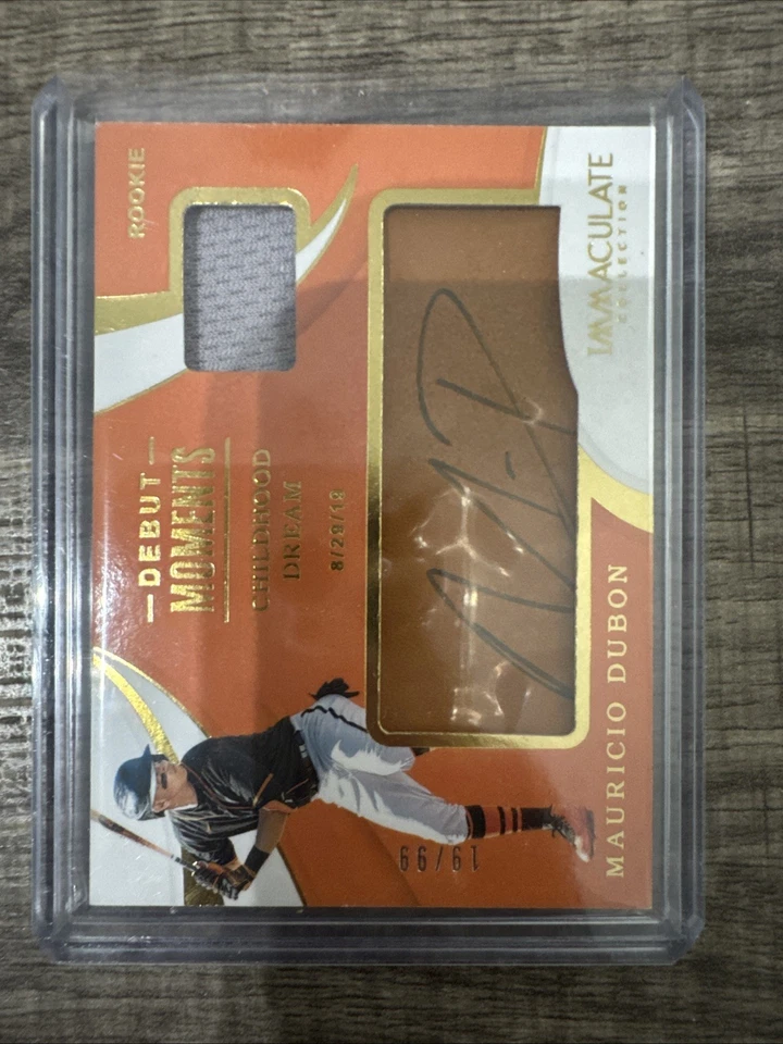 2020 Panini Immaculate Tan Leather 19/99 Mauricio Dubon #DM-MA Rookie Auto RC - Image 1 of 2