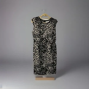 Calvin Klein Women's Animal Print Sleeveless Midi Sheath Dress Size 8 Zipper - Picture 1 of 10