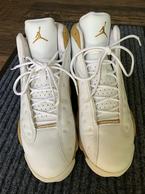 Кроссовки мужские Nike Air Jordan 13 XIII белые пшеничные размер 9,5 - Изображение 1 из 4