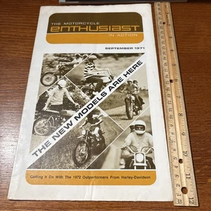 VTG 1971 Harley Davidson The Motorcycle Enthusiast: New Models Electra Glide - Picture 1 of 4