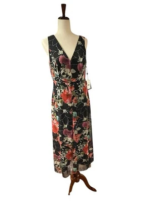 NEW Adrianna Papell Jumpsuit Womens Romper AP1D104195 $145 Printed Chiffon - Image 1 of 4