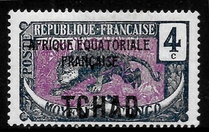 FRANKREICH FRANZÖSISCH Tschad TSCHAD 1924 SC#21 🔥MLH OG VF Panther TIER - Bild 1 von 2