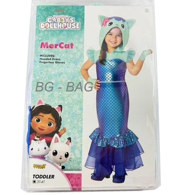 Gabby's Dollhouse MERCAT Costume TODDLER 3T-4T Spirit Halloween KIDS Child 2025 - Image 1 of 4