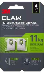3M CLAW Drywall Picture Hangers 11kg x Pack of 4 Brand New - Picture 1 of 7