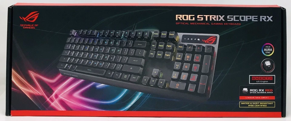 ASUS Mechanical Gaming Keyboard - ROG Strix Scope RX | Red | US “Mint” - Image 1 of 4