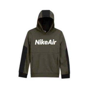 Nike Boys' Sweatshirt Nike Air Hoodie Size Medium Olive Green CU9297-325 - Picture 1 of 5