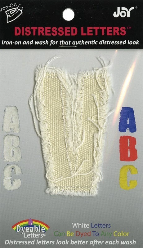 JOY LETTER SHOP 2,5 pulgadas BLANCO hierro envejecido sobre letra - V Foto 1 de 1