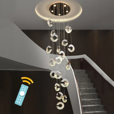 Stair Chandelier Lighting Bar Lamp Home Crystal Pendant Light LED Pendant Lights - Image 1 of 4