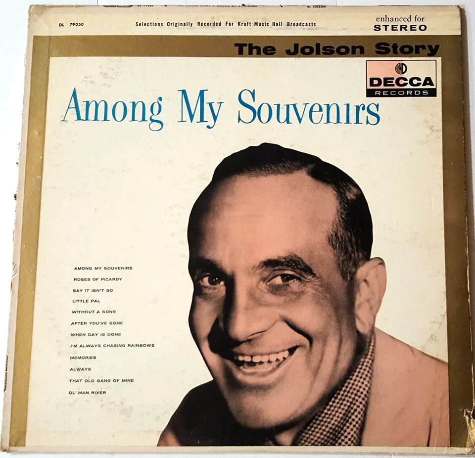 Vintage 1957 AL JOLSON Among my Souvenirs (Vinyl LP 12" 1957 DECCA) - Image 1 of 4