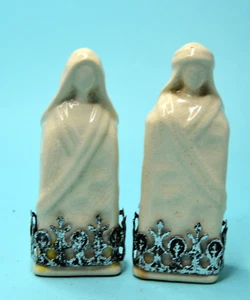 Virgin Mary  & Joseph crazed Ceramic - Picture 1 of 6