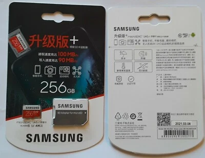 SAMSUNG EVO Plus 256GB Micro SDXC100MB READ SHIPS FAST FROM CALIFORNIA, USA  - Image 1 of 2