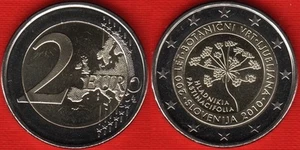 Slovenia 2 euro 2010 "Botanical Garden" BiMetallic coin UNC - Picture 1 of 1