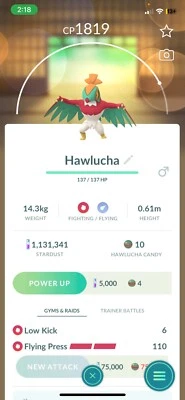 Hawlucha Pokemon PoGo Trade *Read Description* Safe and Fast - Image 1 of 2