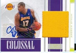 2010 National Treasures Colossal Andrew Bynum Auto Patch Card #'d /10  BV $150