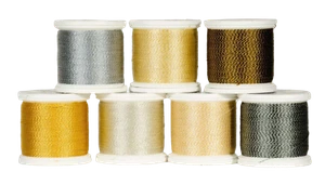 YLI Silk Sparke Thread, 23 dtex 3x2, 100m, 7 Sparkling Colors - Picture 1 of 12