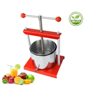 Prensa de jugo de vino vino de fruta suave acero inoxidable de 1,6 galones prensa de fabricación de queso tinta - Imagen 1 de 9