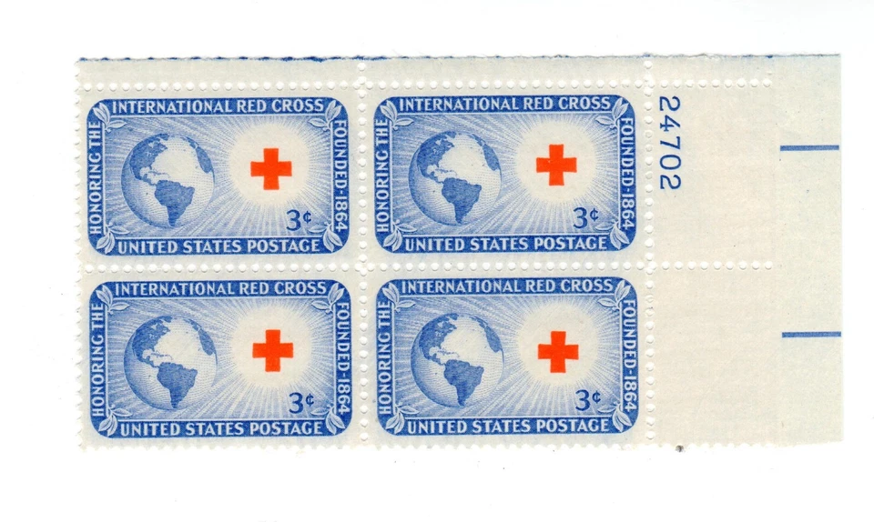 1952 US STAMP Scott #1016 4-Block  3c FVF MNH - Image 1 of 1