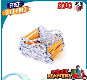 Emergency Fire Escape Ladder, 26.2FT Rope Ladder, Flame Resistant Safety - Picture 1 of 7