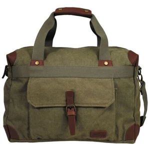 Borsa A Tracolla In Tela Messenger Carrier Oliva OD - Foto 1 di 2