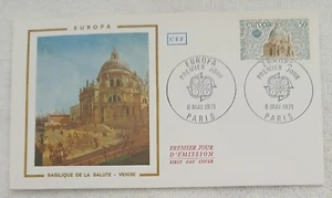 FRANCE 1971 - EUROPA BASILIQUE DE LA SALUTE - VENISE - FDC - Picture 1 of 2