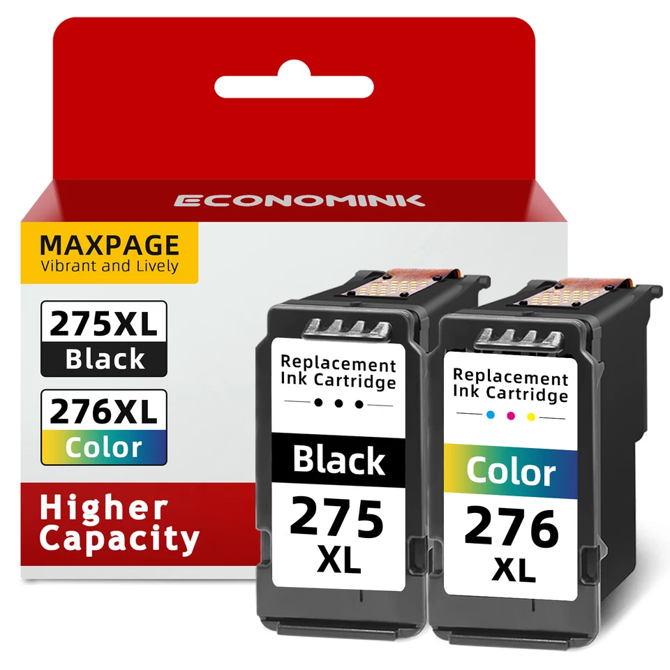 Cartuchos de tinta PG-275XL CL-276XL para tinta Canon Pixma TR4722 TR4700 TS3722 TS3522 Foto 1 de 4