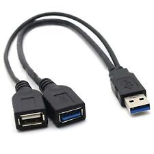 USB 3.0 1 To 2 Data Cable Male to Female Extension Charging Adapter Converter