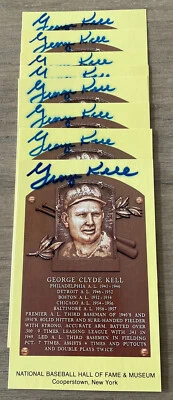 + George Kell Signed Hall of Fame Cooperstown Plaque Postcard JSA Autograph - Image 1 of 3