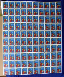 full sheet 1929 Christmas Seal stamps American Lung Association unused unhinged - Picture 1 of 1