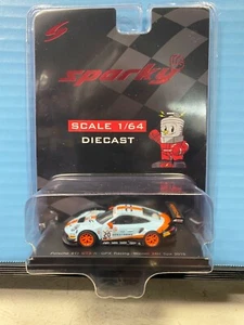 1/64 SPARKY GULF RACING PORSCHE 911 GT3 R GPX RACING WINNER 24H SPA 2019 BLUE - Picture 1 of 3