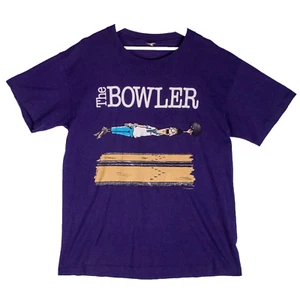 Vintage The Bowler Shirt Men's Size Large Humor Sports Cartoon Art Tee 90's - Picture 1 of 11