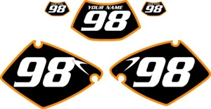 Fits 1998-2000 KTM 380-400 EXC Black Backgrounds - Orange Bold Pinstripe - Picture 1 of 3